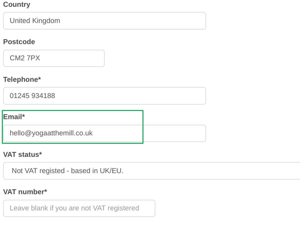 Step 4: reservie company settings email field for updating notification address