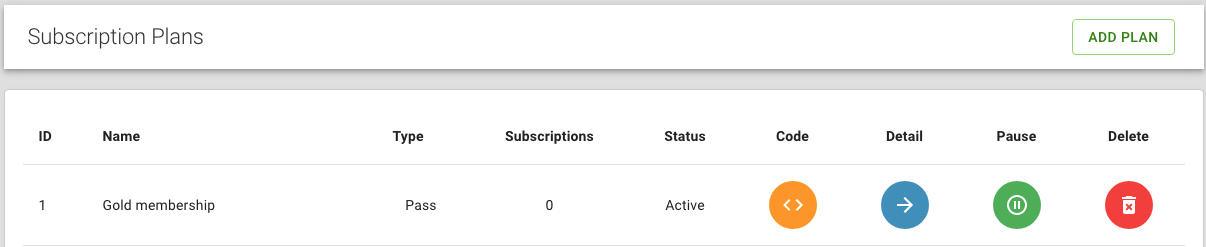 Step 1: reservie subscription plans manager with code button