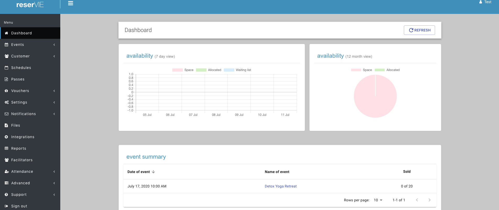 Step 1: reservie login page at go.reservie.net